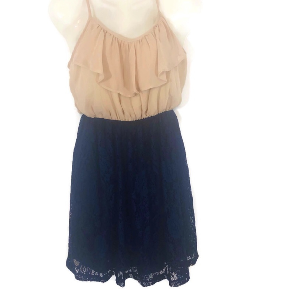 SOPRANO Navy Lace Dress M